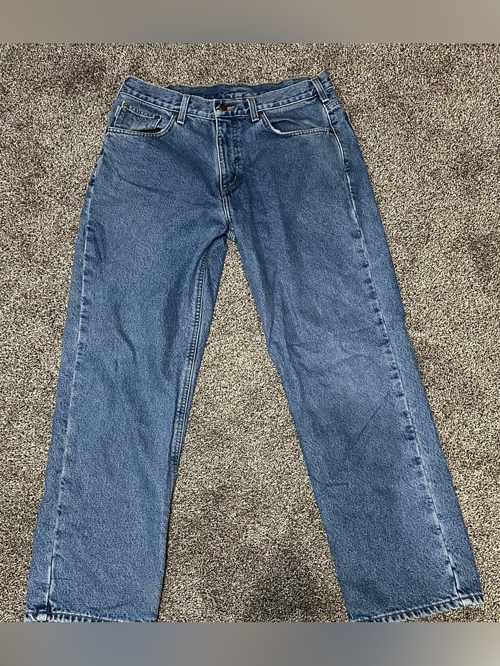 Carhartt heavy duty relaxed fit jeans with full flannel lining.34X30